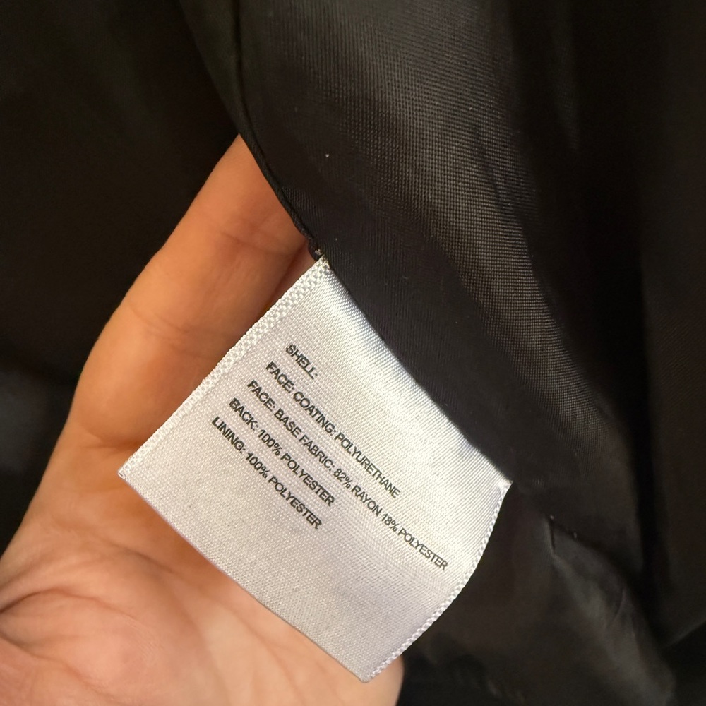Vegan Leather Fully Lined Moto Jacket XL - Picture 5 of 9